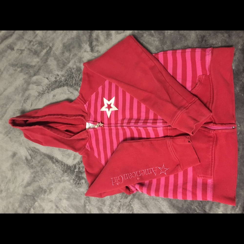 EUC Authentic American Girl zip-up sweatshirt